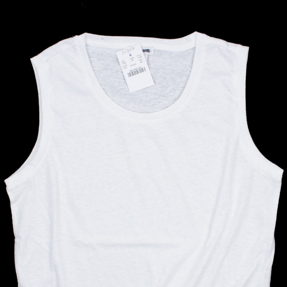 New JCREW White Tie Front Tank Top - Picture 3 of 3